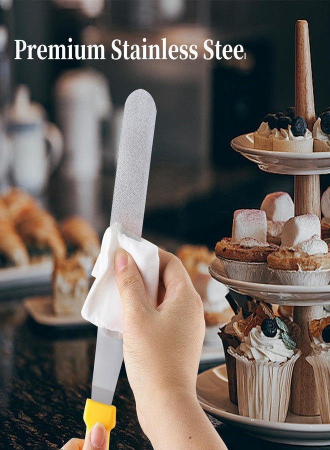 VRUIFA 3PCS Offset Spatulas, Icing Spatula for Cake Decorating and Frosting, with Ergonomic PP Handle, Dishwasher Safe (6",8",10") - Image 5