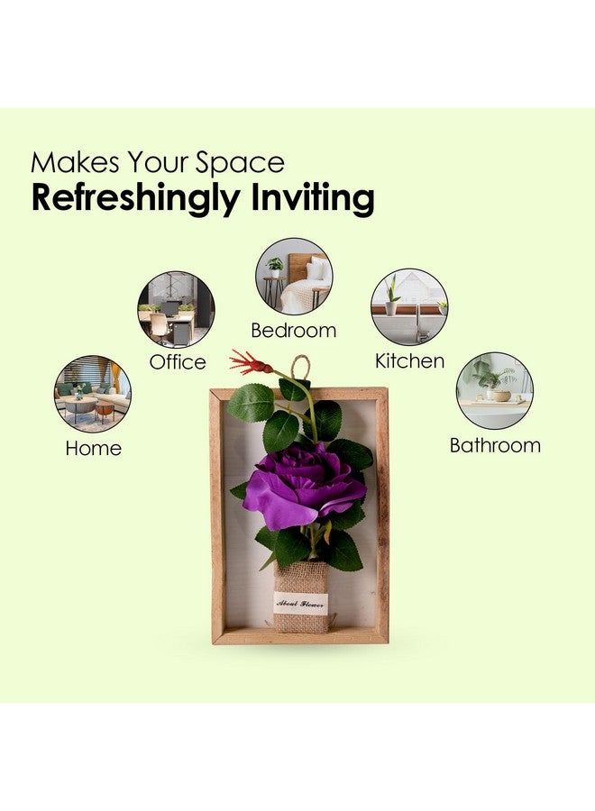 Homestic Artificial Plant|Artificial Flowers For Decoration|Decoration Artificial Flowers Pot|Plants For Office Décor|Natural Looking Plants|Rose Wall Mounted Small Bonsai|Multicolor - Image 4