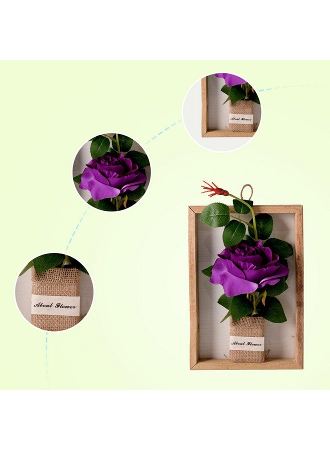 Homestic Artificial Plant|Artificial Flowers For Decoration|Decoration Artificial Flowers Pot|Plants For Office Décor|Natural Looking Plants|Rose Wall Mounted Small Bonsai|Multicolor - Image 5