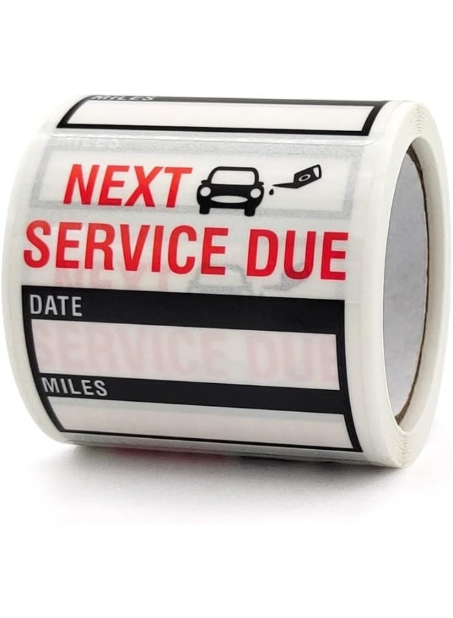 Rubik Car Oil Change Stickers 120 Labels Per Roll, Removable Waterproof Vinyl Stickers Maintenance Next Service Due Reminder, Peel, Write and Stick with No Residue (1 Roll) - Image 1