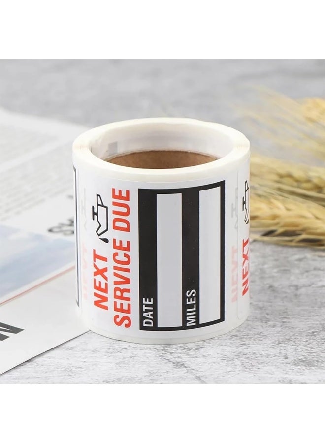 Rubik Car Oil Change Stickers 120 Labels Per Roll, Removable Waterproof Vinyl Stickers Maintenance Next Service Due Reminder, Peel, Write and Stick with No Residue (1 Roll) - Image 4