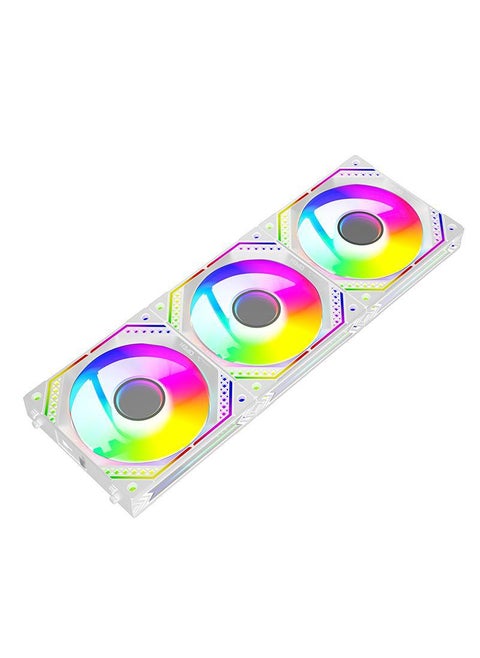 Teucer JM-2 building block fan desktop computer case heat dissipation prism mute heat dissipation argb wire-free splicingZero JM-2 building block fan forward white suit Zero JM-2 building block fan forward white suit