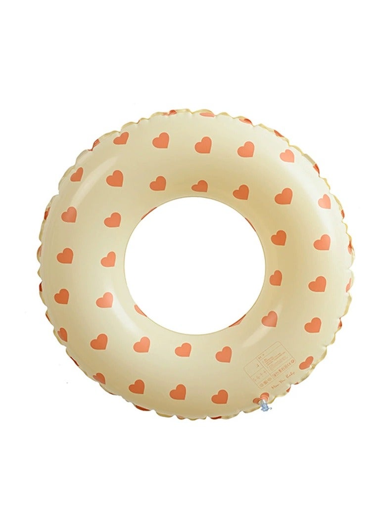 Goolsky 90cm Retro Heart Crystal Swim Ring – Double-Layer Inflatable PVC Float for Adults - Image 2