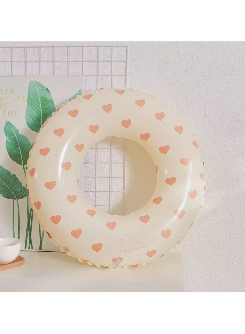 Goolsky 90cm Retro Heart Crystal Swim Ring – Double-Layer Inflatable PVC Float for Adults - Image 4
