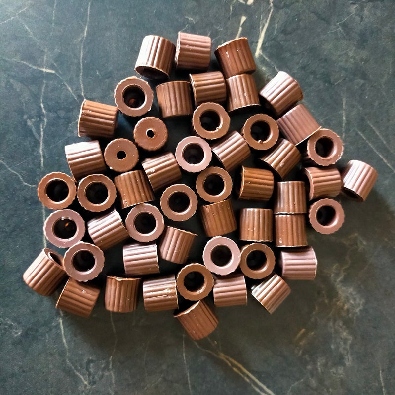 [ 50 Pcs ] Plastic Shelf Bracket Support Pegs for Cabinet Shelf (Brown) - Image 2
