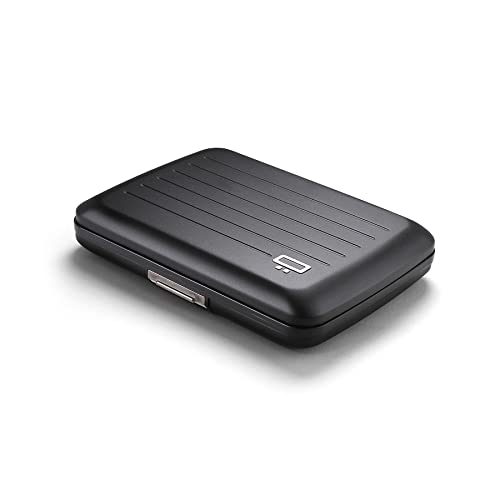 ÖGON -DESIGNS- Aluminum card holder with metal lock, RFID protection against fraud and demagnetization, compact wallet, Smart Case OSLO model - Image 1