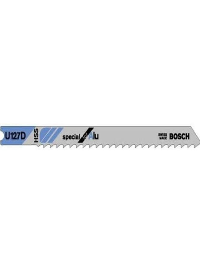 BOSCH U 127 D Jigsaw Blades 92 Mm Length High Grade High Speed Steel For Cutting Aluminium And Non Ferrous Metals Medium Tooth Pitch 3.0 Mm 5 Pcs  - Image 3