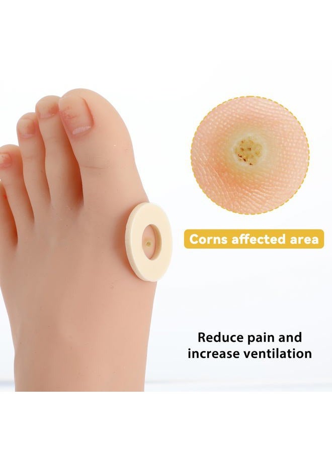 Tyqour 120pcs Corn Pads For Feet 4 Model Corn Cushions For Toes Latex Foam Corn Removers For Feet Self Adhesive Toe Cushions Anti Friction For Men Women Foot Care - Image 3