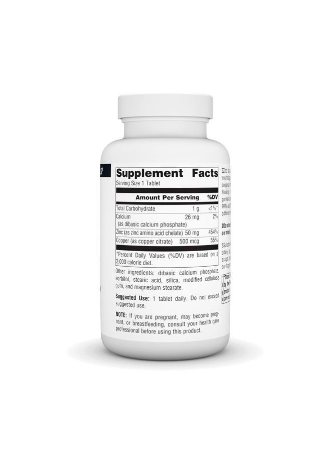 Source Naturals Zinc, Amino Acid Chelate - Dietary Supplement - 250 Tablets - Image 2