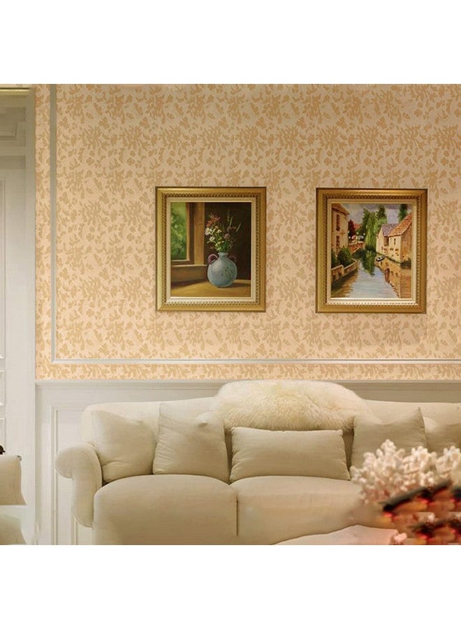 wolpin Wall Stickers Wallpaper (45 x 300 cm) Living Room, Bedroom, Textured Embossed Peony Roses Decal Floral Home Decoration, DIY Self Adhesive, Beige - Image 3