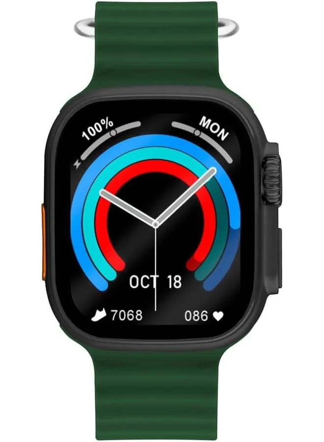 سلازنجر Slazenger Unisex Movement Watch, SMART Display and Silicone Strap - SL.9.2223.5.10, Green