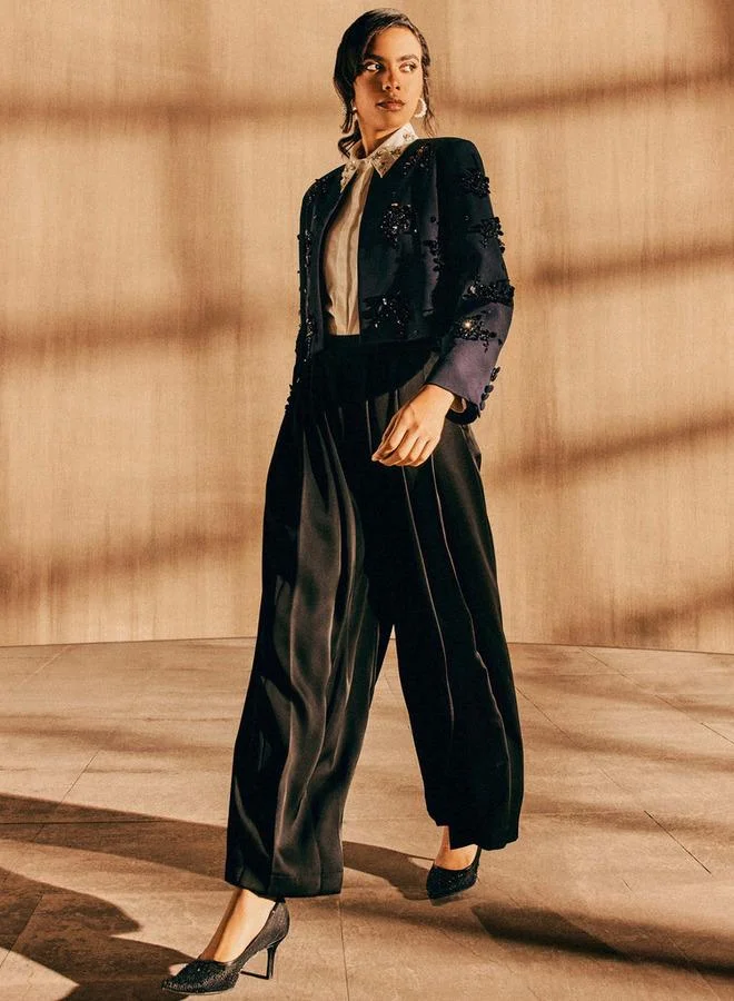 Iconic Wide Leg Pleated Pants