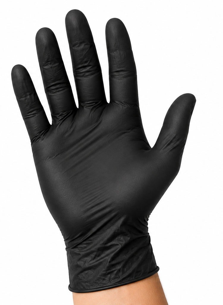 Black Vinyl Examination Gloves, Powder-Free, Latex-Free, 100 Count - Image 2