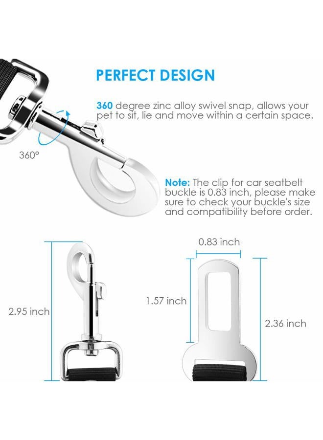 URPOWER Upgraded Dog Seat Belt 2 Pack Dog Car Seatbelts Adjustable Pet Seat Belt for Vehicle Nylon Pet Safety Seat Belts Heavy Duty & Elastic & Durable Car Seat Belt for Dogs, Cats and Pets - Image 3