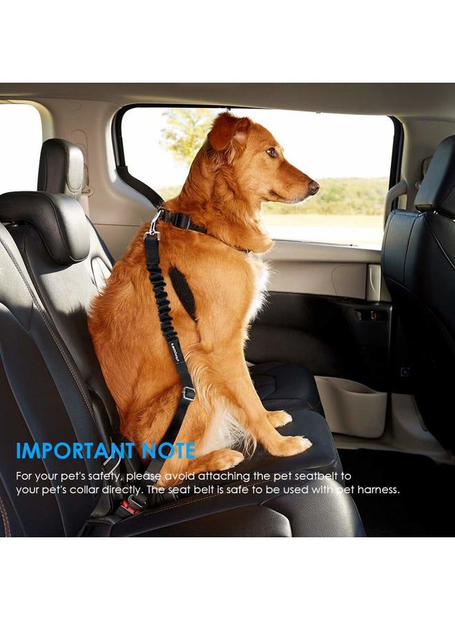URPOWER Upgraded Dog Seat Belt 2 Pack Dog Car Seatbelts Adjustable Pet Seat Belt for Vehicle Nylon Pet Safety Seat Belts Heavy Duty & Elastic & Durable Car Seat Belt for Dogs, Cats and Pets - Image 2