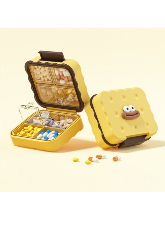 Portable Medicine Box Large Capacity Moisture-Proof Sealed Medicine Storage Box Tablet Dispenser - Image 1