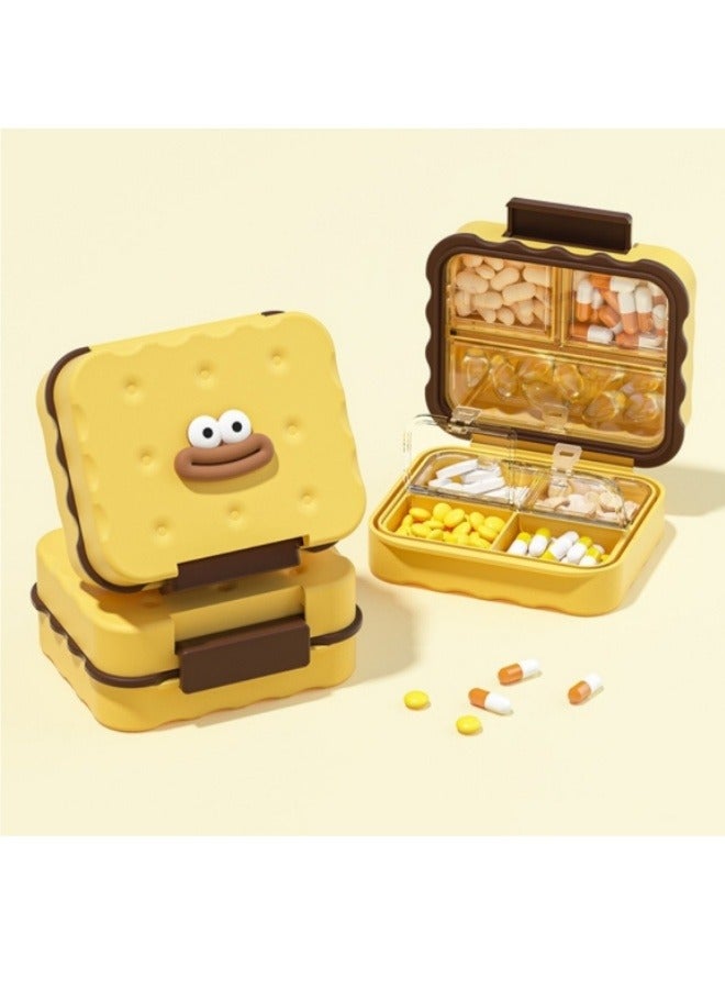 Portable Medicine Box Large Capacity Moisture-Proof Sealed Medicine Storage Box Tablet Dispenser - Image 2