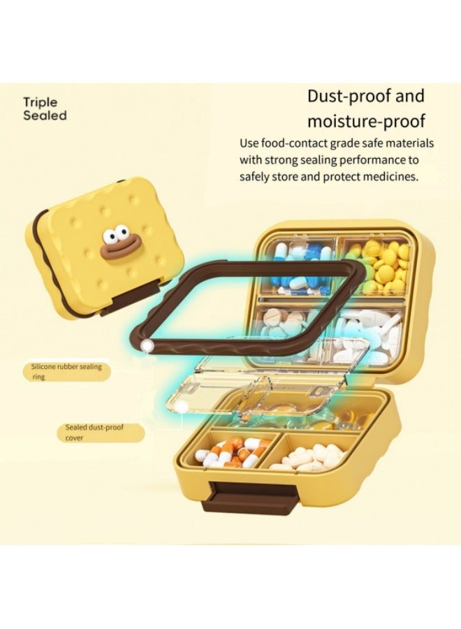 Portable Medicine Box Large Capacity Moisture-Proof Sealed Medicine Storage Box Tablet Dispenser - Image 3