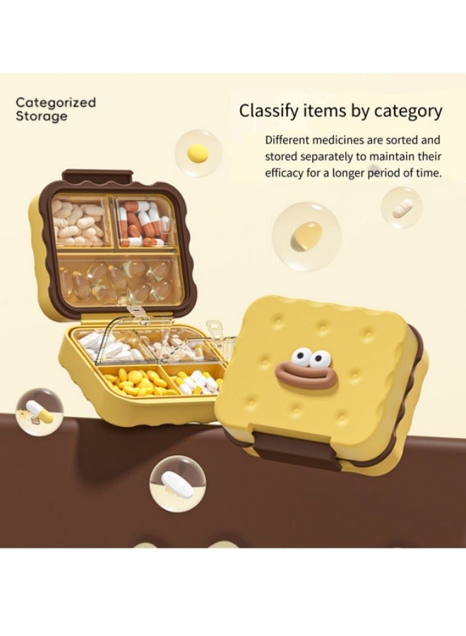 Portable Medicine Box Large Capacity Moisture-Proof Sealed Medicine Storage Box Tablet Dispenser - Image 4