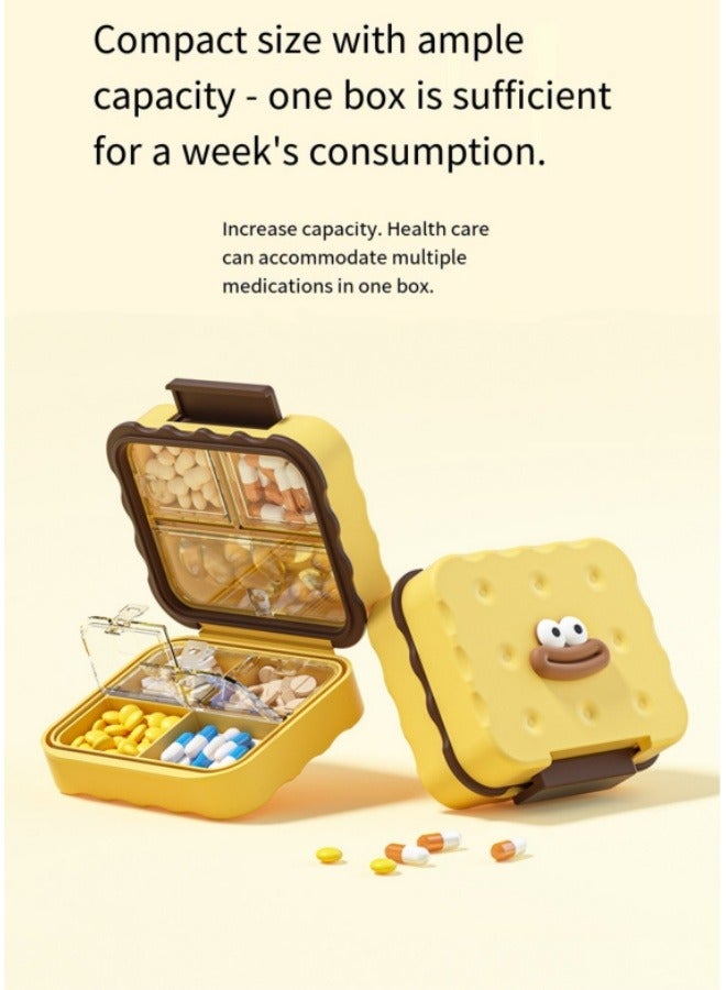 Portable Medicine Box Large Capacity Moisture-Proof Sealed Medicine Storage Box Tablet Dispenser - Image 5