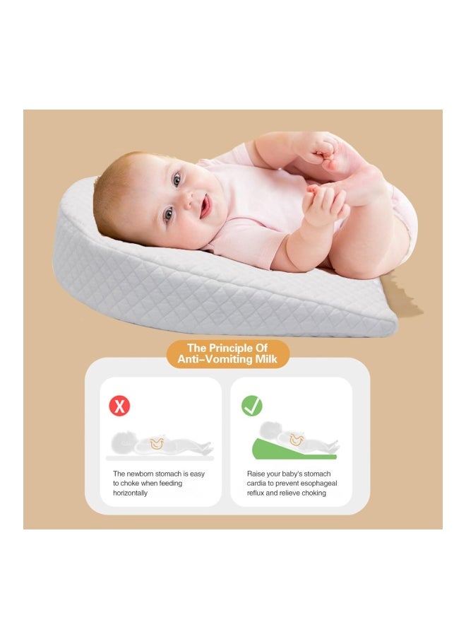 Baby Soft Round Crib Wedge Pillow With Washable Cover