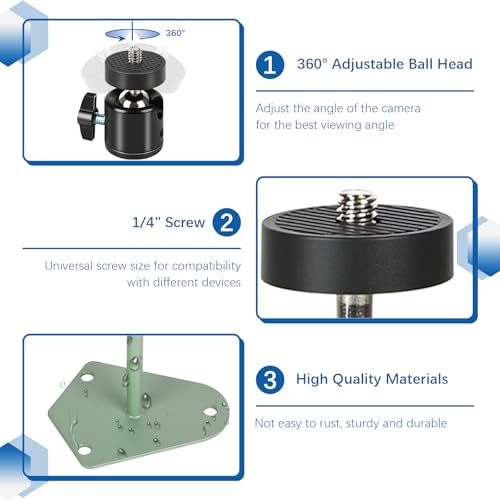 maswater 4 Pack Adjustable Metal Wall Mount Bracket for Arlo Pro 2/3/4/5/Ultra, Ring Stick Up Cam, Wyze Cam V3, Eufy Cam, Roelink Argus, 360° Rotation, Indoor/Outdoor Use (Black) - Image 3