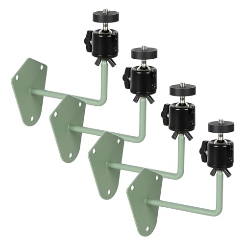 maswater 4 Pack Adjustable Metal Wall Mount Bracket for Arlo Pro 2/3/4/5/Ultra, Ring Stick Up Cam, Wyze Cam V3, Eufy Cam, Roelink Argus, 360° Rotation, Indoor/Outdoor Use (Black) - Image 1