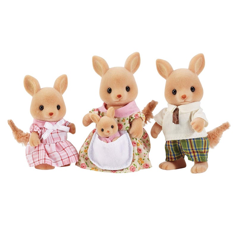 Calico Critters, Hopper Kangaroo Family, Dolls, Dollhouse Figures, Collectible Toys - Image 1