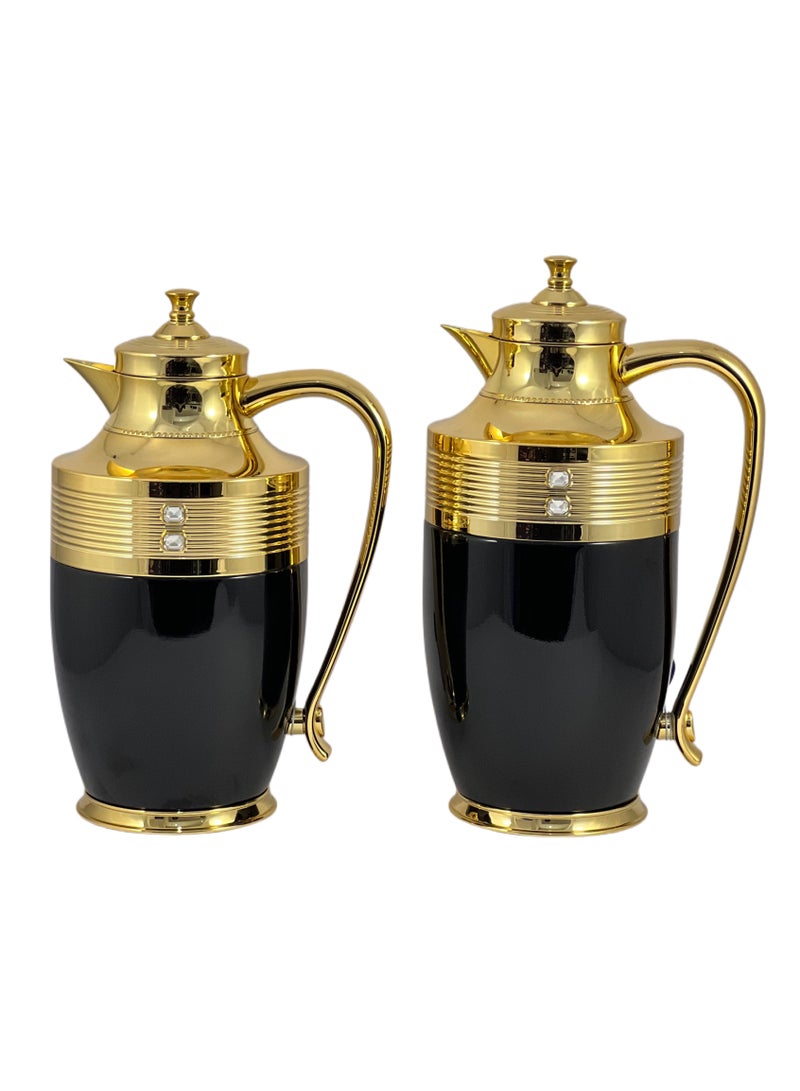 Home Maker Flask 0.75L / 1L 2-Piece Set - Stainless Steel Black - Image 3