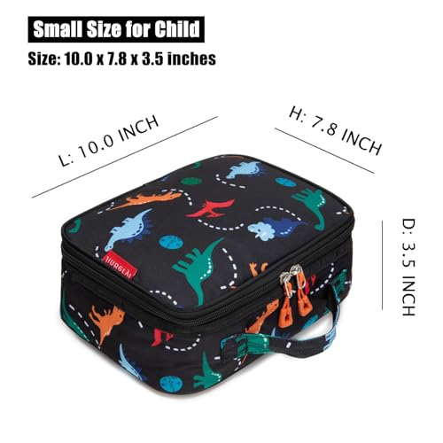 JinBeryl Insulated Lunch Box Bag for Kids Boys, Size for Preschool, Kindergarten, or Travel, Dinosaur Black - Image 5