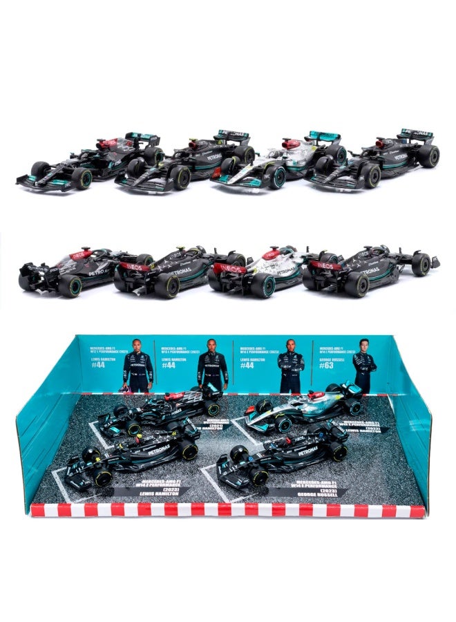 Bburago Formula 1 Mercedes-AMG Petronas F1 Team Die-cast Car Set (1:43, Set of 4) - Image 2
