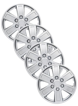 Pack of 4 EM-3143 Taiwan Wheel Cover | 13" Inch | Silver Universal Nested Style - pzsku/ZB8A0499CC6557205A176Z/45/1747001525/4b7a02d3-e3a3-4fc4-803d-dc7552edc963