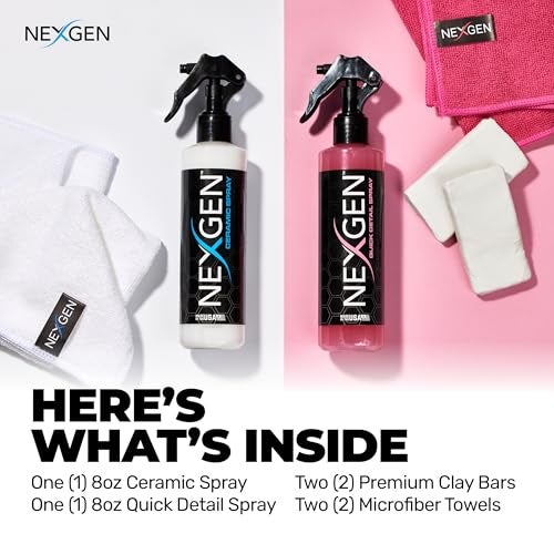 Nexgen Premium Ceramic Clay Bar Kit – 5 Piece Professional-Grade Car Cleaning Kit with Ceramic Spray & Quick Detailer – On-The-Go Car Detailing – Ideal for Cars, Trucks, Boats & More - Image 5