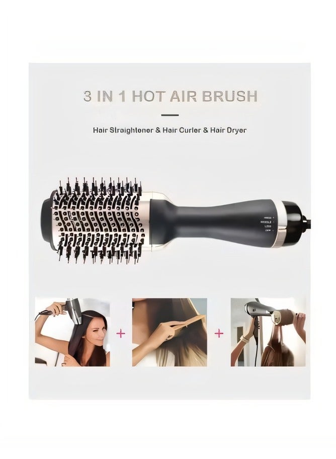 فرشاة تجعيد بالهواء الساخن، جهاز فرد وتجعيد الشعر 2 في 1، فرشاة تصفيف الشعر بالهواء الساخن، إيقاف تلقائي، للنساء - Image 3