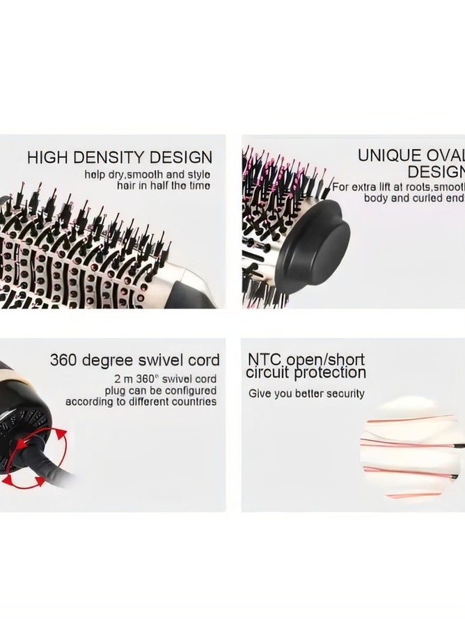 فرشاة تجعيد بالهواء الساخن، جهاز فرد وتجعيد الشعر 2 في 1، فرشاة تصفيف الشعر بالهواء الساخن، إيقاف تلقائي، للنساء - Image 4