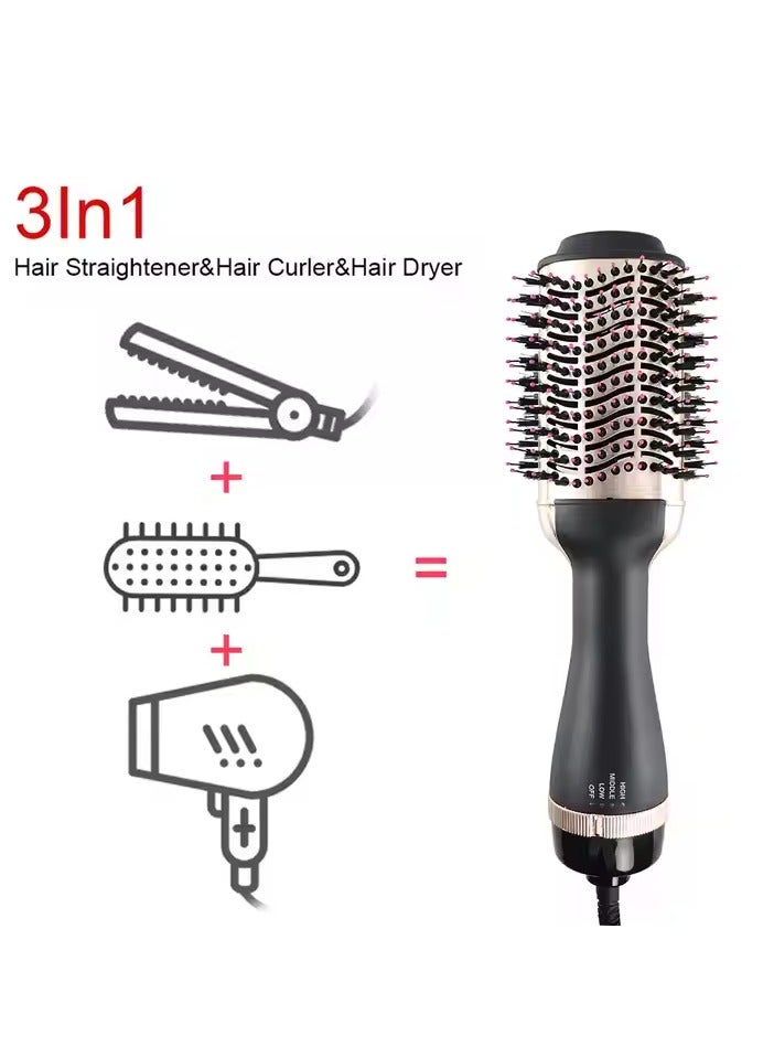 فرشاة تجعيد بالهواء الساخن، جهاز فرد وتجعيد الشعر 2 في 1، فرشاة تصفيف الشعر بالهواء الساخن، إيقاف تلقائي، للنساء - Image 2