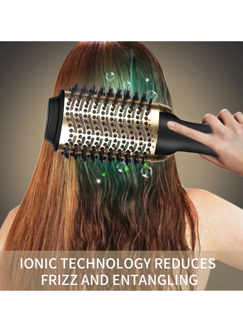 فرشاة تجعيد بالهواء الساخن، جهاز فرد وتجعيد الشعر 2 في 1، فرشاة تصفيف الشعر بالهواء الساخن، إيقاف تلقائي، للنساء - Image 5
