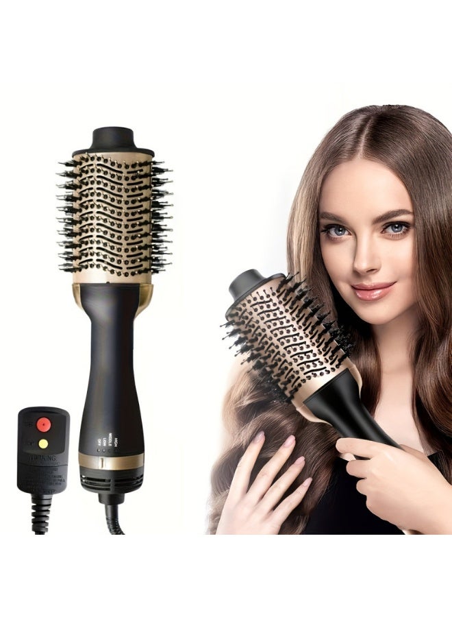 فرشاة تجعيد بالهواء الساخن، جهاز فرد وتجعيد الشعر 2 في 1، فرشاة تصفيف الشعر بالهواء الساخن، إيقاف تلقائي، للنساء - Image 1