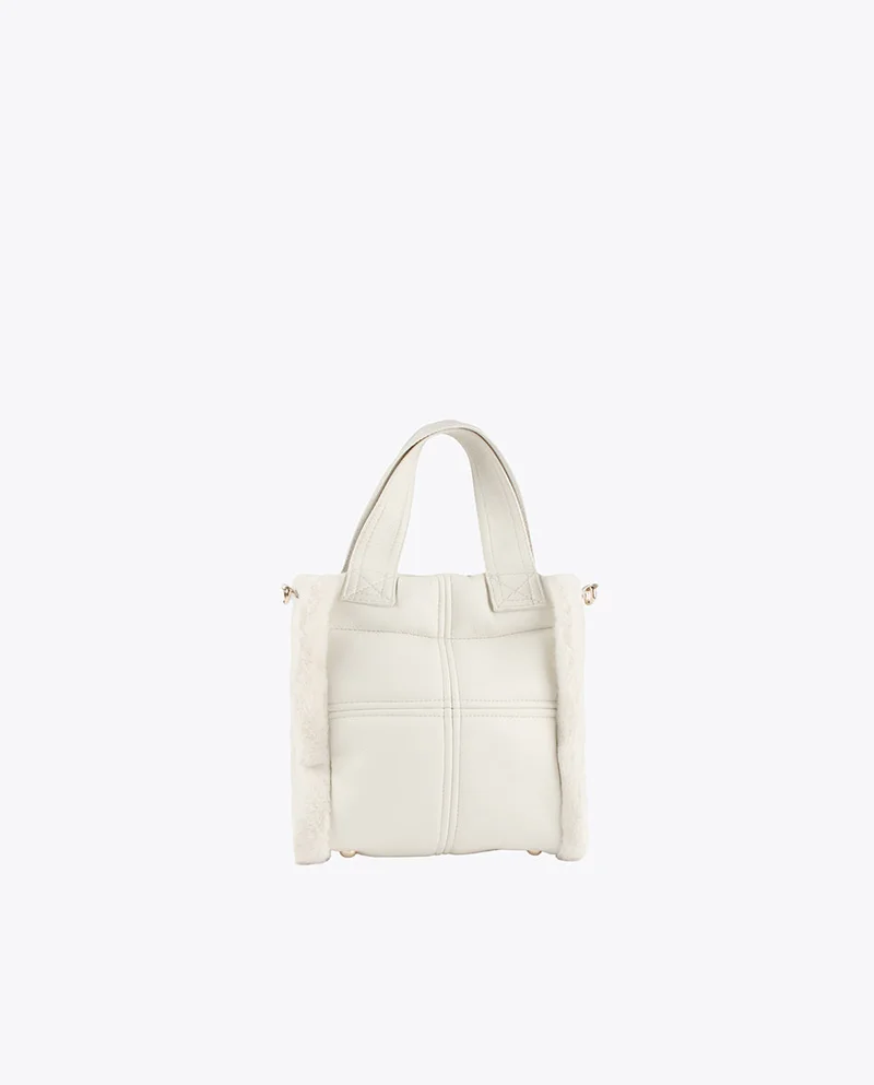 Lola Casademunt Faux leather and faux fur crossbody bag