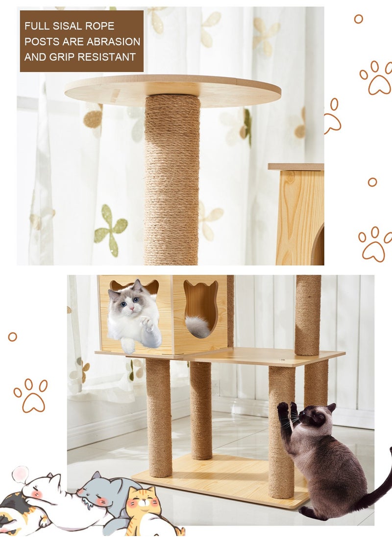 Kidle - Cat Tree Cat House Cat Scratching Board Cat Claw Grinding Pillar Cat Jumping Platform - Image 1