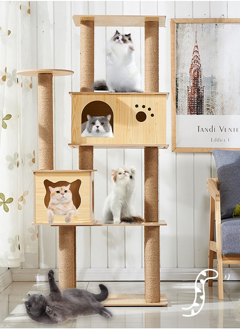 Kidle - Cat Tree Cat House Cat Scratching Board Cat Claw Grinding Pillar Cat Jumping Platform - Image 1