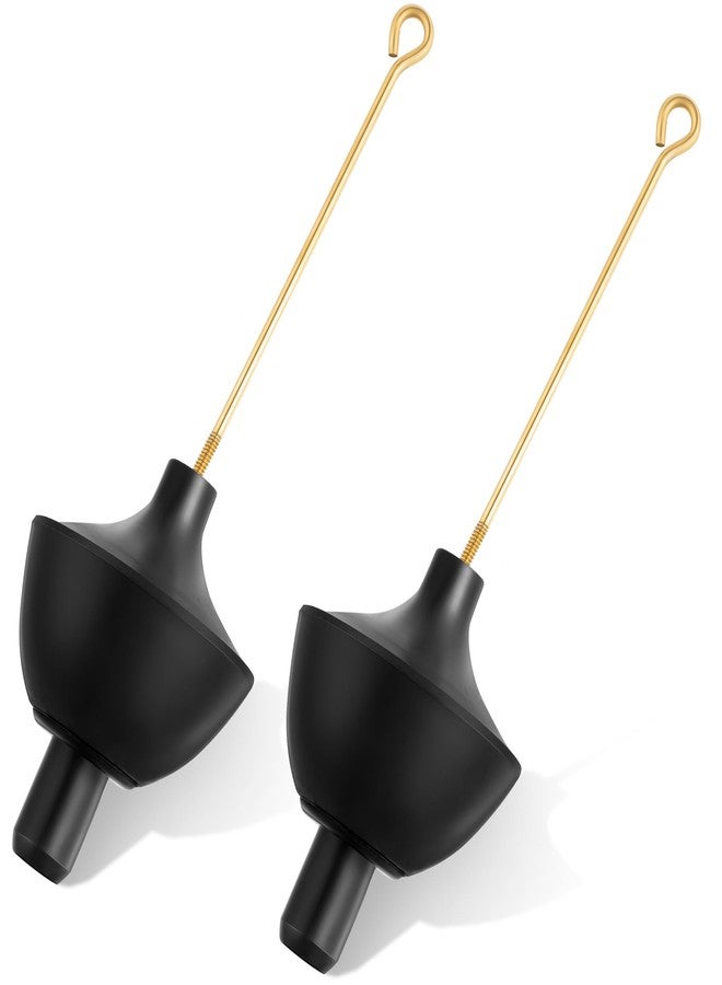 Enhon 2 Pack Toilet Tank Ball and Toilet Float Rod, Rubber Toilet Float Ball with Guide Tip, Universal Fit Tank Ball with Brass Rod, Toilet Tank Float Ball and Rod for Common Leak or Toilet Problem - Image 1