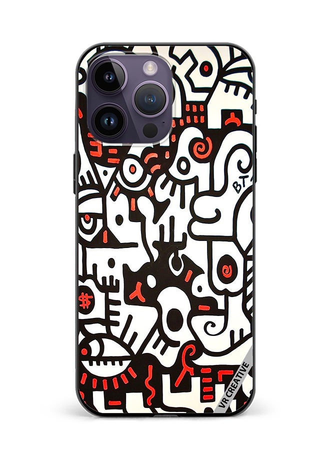 VR CREATIVE Protective Case Cover For Apple iPhone 15 Pro Bta Abstract Design Multicolour - Image 1