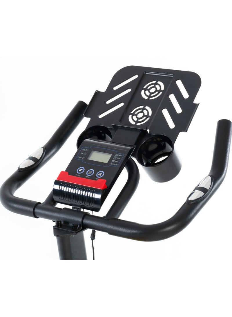 أتش برو دراجة داخلية مقاومة للمغناطيس H211 | مع شاشة LCD ＆ وسادة مقعد مريحة | دراجة تمارين القلب المنزلية | حذافة 6 كجم - Image 2