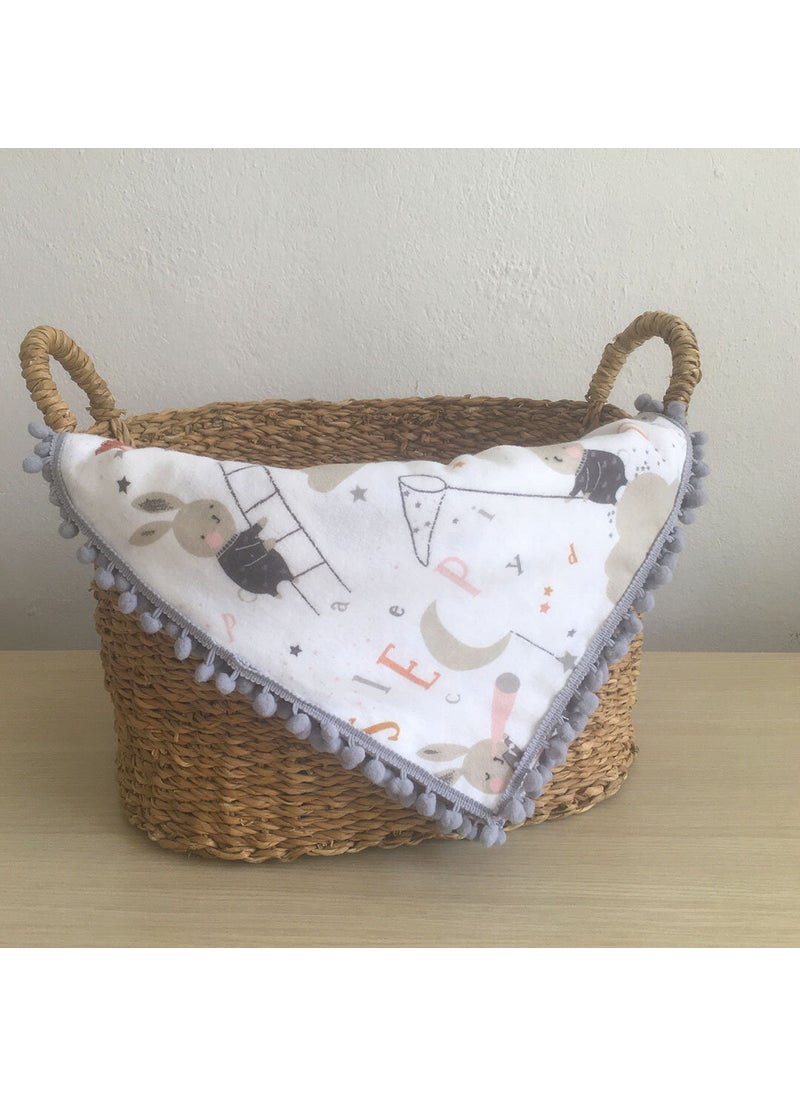Lief Home Flannel Baby Blanket 100X115 | Double-sided  - Image 1