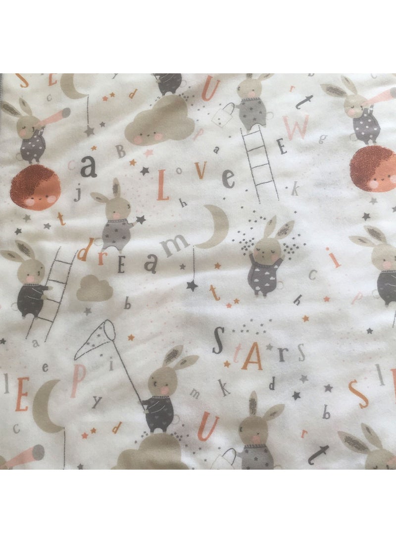 Lief Home Flannel Baby Blanket 100X115 | Double-sided  - Image 2