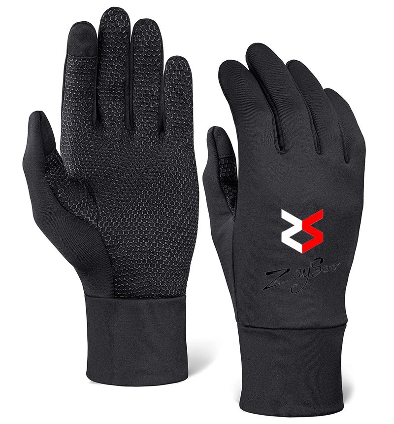 ZaySoo Full Finger Cycling Gloves for Men and Women - Touchscreen Enabled - Grey - Image 2