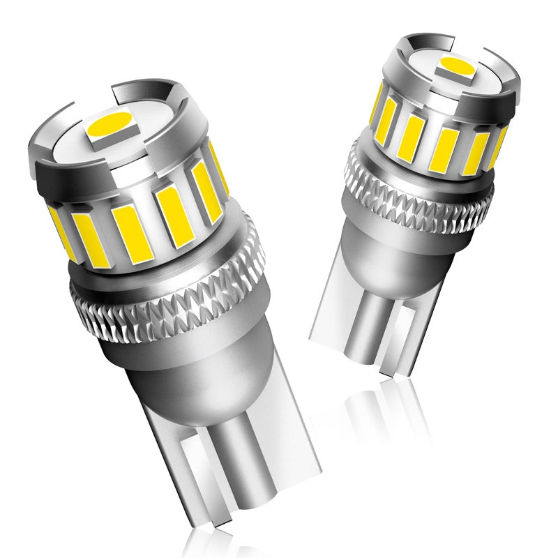 AUTOONE 194 LED License Plate Light 300 High Brightness T10 168 2825 W5W Bulbs for Dome Map Door Courtesy Interior Car 6500K White Pack of 2