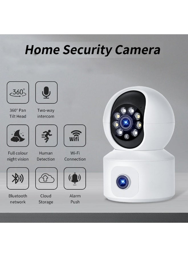 يو ام بي كاميرا مراقبة ذكية بدقة 1080P، للمراقبة المنزلية عبر شبكة WiFi بتردد 2.4 جيجاهرتز، كاميرا منزلية متحركة (PTZ)، مزودة بخاصية التتبع التلقائي بزاوية 360 درجة، صوت ثنائي الاتجاه، جهاز لمراقبة الأطفال، دعم التخزين المزدوج (تدعم بطاقات SD بسعة تصل إلى 128 جيجابايت). - Image 2