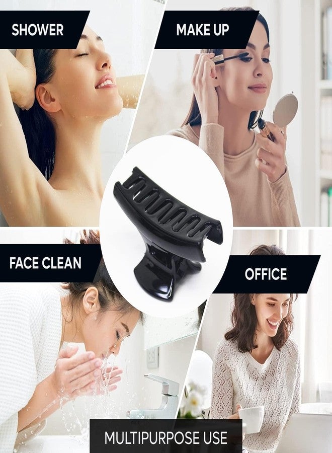 Truvic Medium Size Strong Hold Ponytail Hair Claw Clips Stronger & More Durable Non Slip Secure Grip Clutcher Perfect Fashion Styling for Girls & Women (Black, Pack of 6) - Image 4